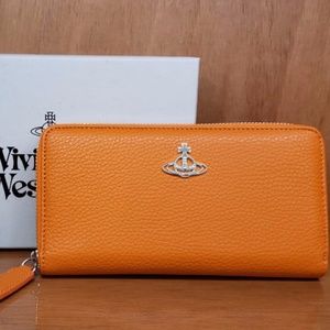Vivienne Westwood Rachel Zip Round Wallet Orange